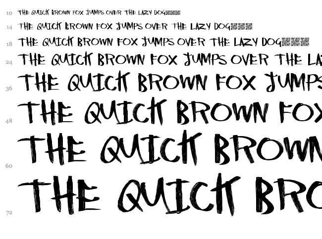 Righty Marks font waterfall