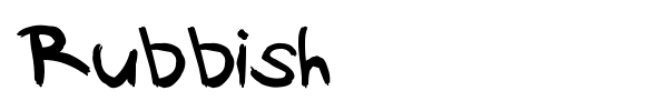Rubbish font