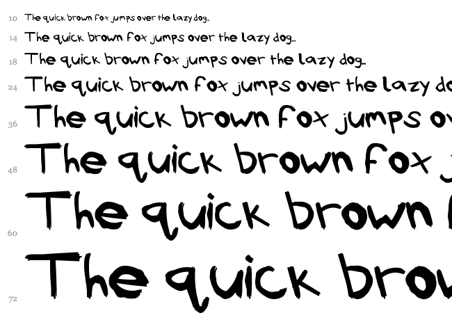 Rubbish font waterfall