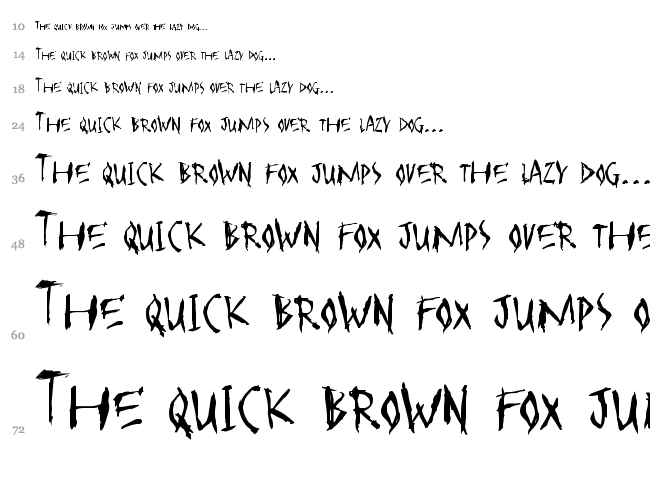 Scarface font waterfall