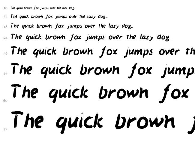 Scratch font waterfall