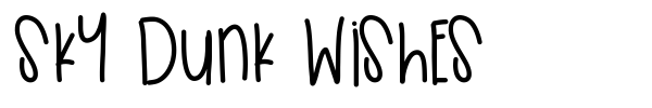 Sky Dunk Wishes font