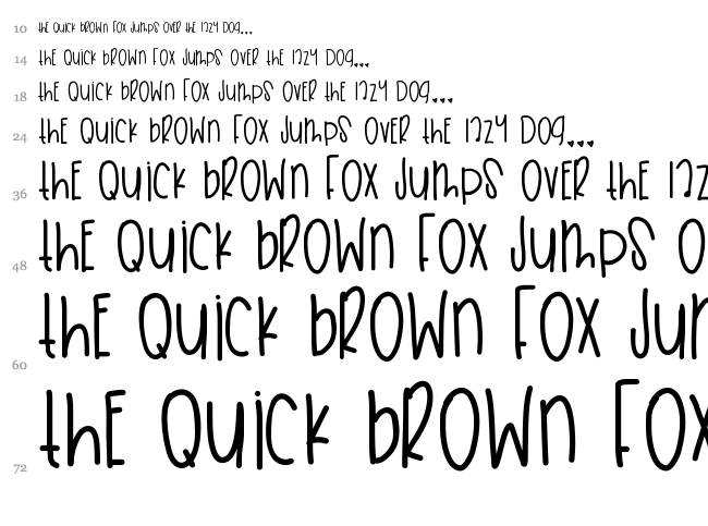 Sky Dunk Wishes font waterfall