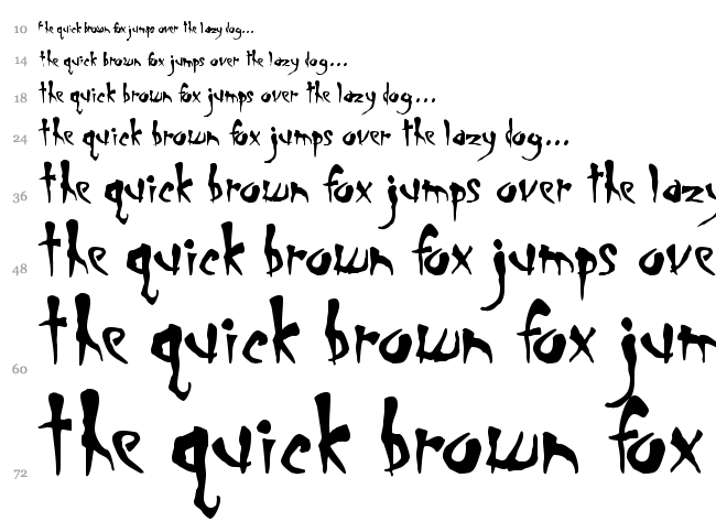 Smegalomania font waterfall