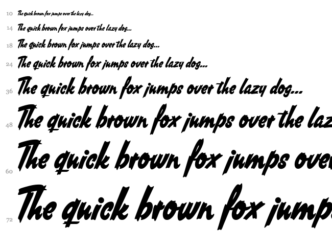 South African font waterfall