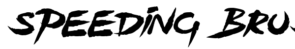Speeding Brush font