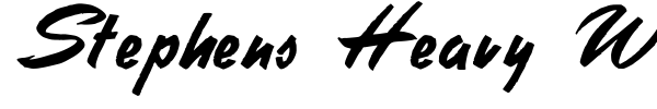 Stephens Heavy Writing font