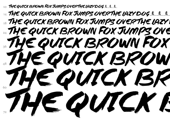 Steppers font waterfall