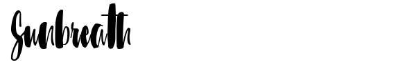 Sunbreath font