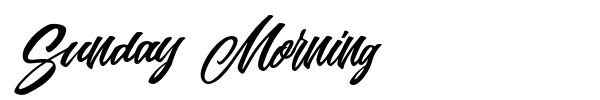 Sunday Morning font