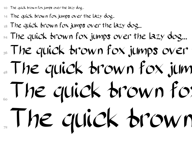 Sunday Script font waterfall