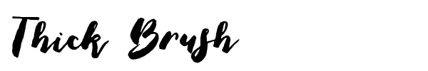 Thick Brush font