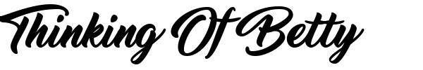 Thinking Of Betty font