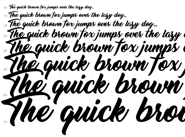 Thinking Of Betty font waterfall