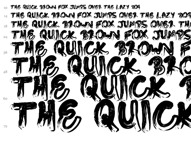 Touching Letters font waterfall