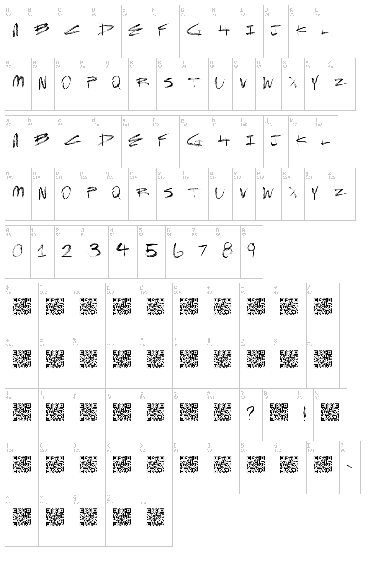 Trap House font map