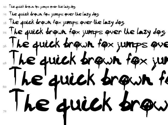 Vaudoo2RF font waterfall