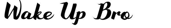 Wake Up Bro font