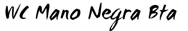 WC Mano Negra Bta font preview