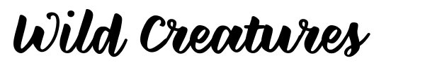 Wild Creatures font preview