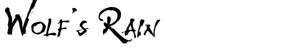 Wolf's Rain font