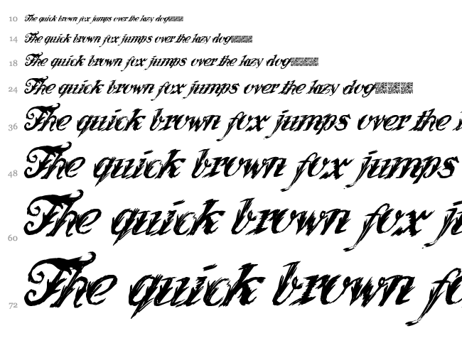Wonder Ink font waterfall