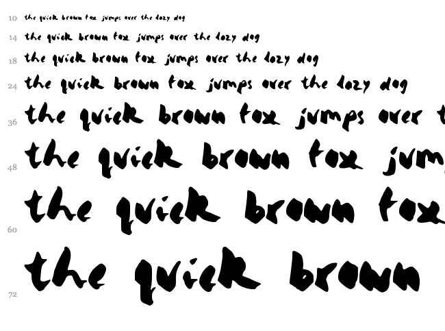 Yello font waterfall