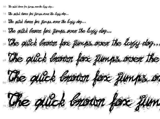 <El&Font! Brush> font waterfall