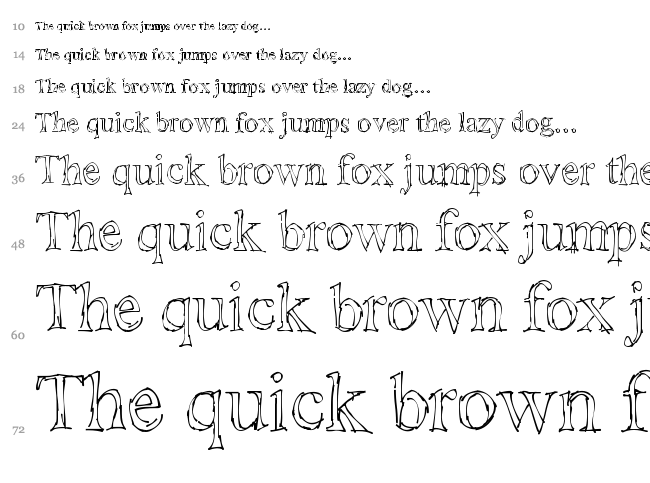 !Sketchy Times font waterfall