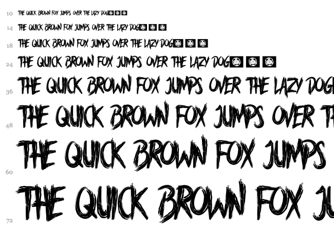 A Voice Liberty font waterfall