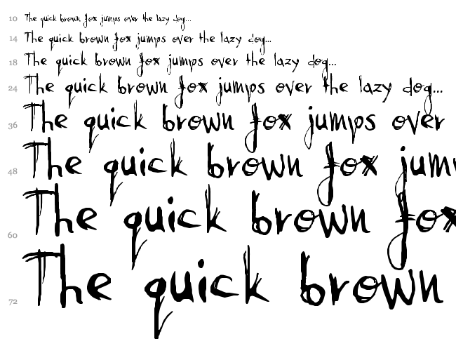 Abysmal Gaze font waterfall