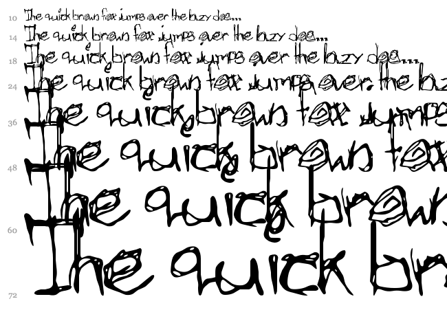 Afectionless font waterfall