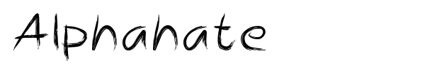 Alphahate font