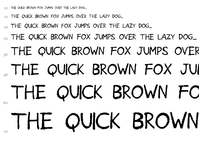 American Grunge font waterfall