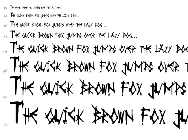 AnarK font waterfall