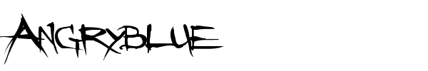 Angryblue font
