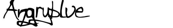 Angryblue font preview