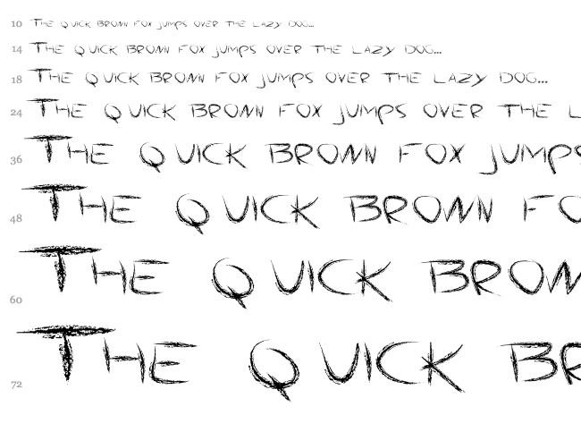 Angry Chalk font waterfall