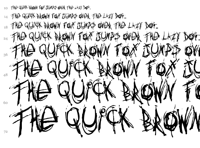 Anything you want font waterfall