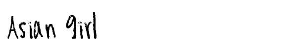 Asian Girl font