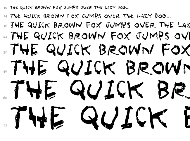 Asqualt font waterfall