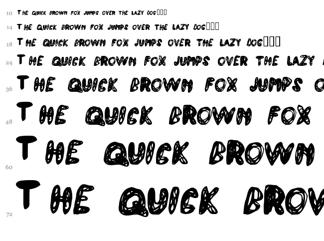 Atchy font waterfall