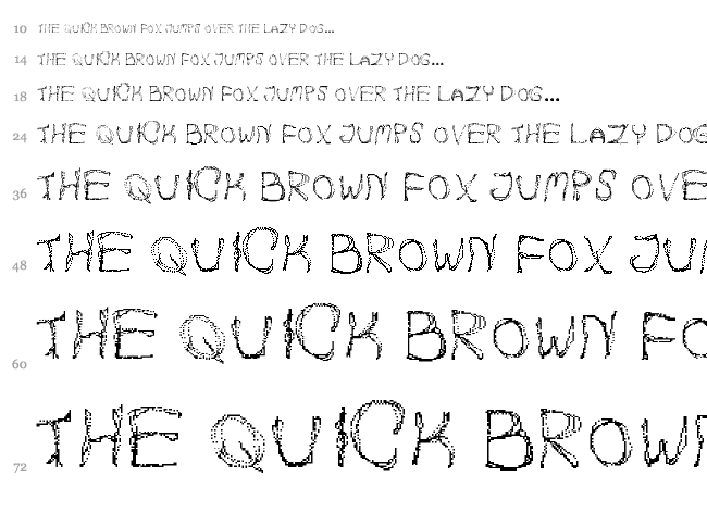 Autumn Pixels font waterfall