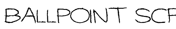 Ballpoint Scratch font