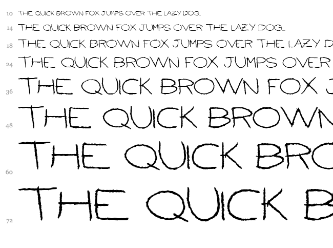 Ballpoint Scratch font waterfall