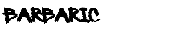 Barbaric font preview
