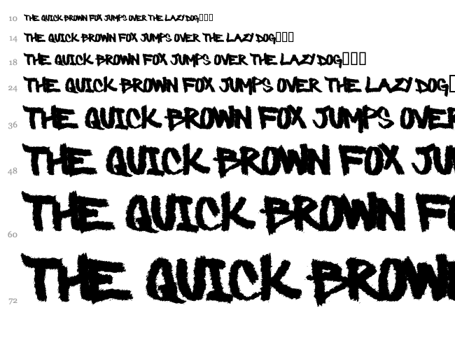 Barbaric font waterfall
