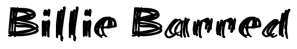 Billie Barred font