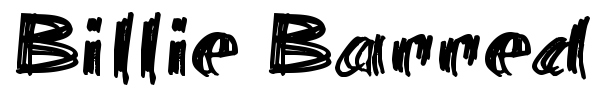 Billie Barred font preview