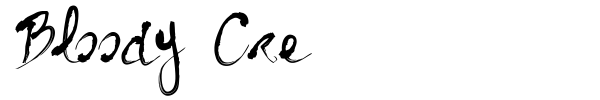 Bloody Cre font